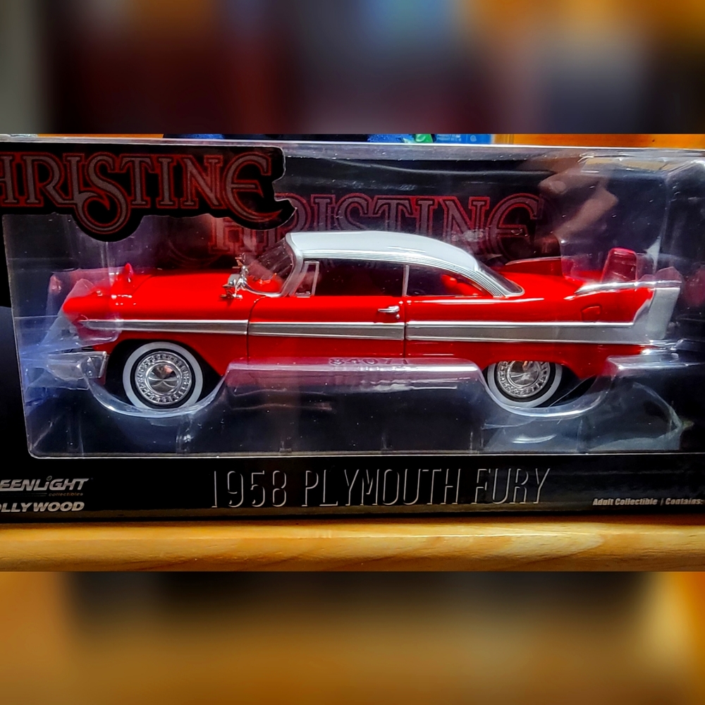 GREENLIGHT 1958 Plymouth Fury Red Christine (1983) Movie 1:24 Die-Cast Model Car